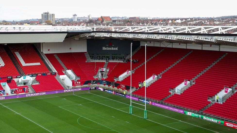 Inside Ashton Gate Stadium