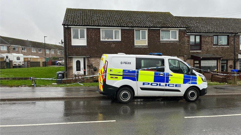 Police outside the house