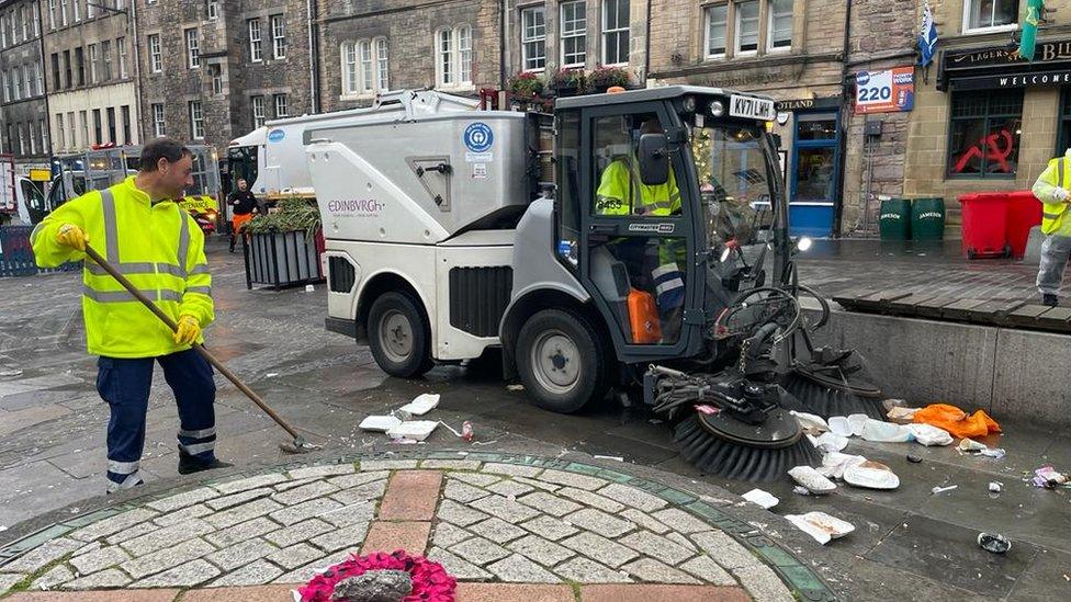 Grassmarket sweeping