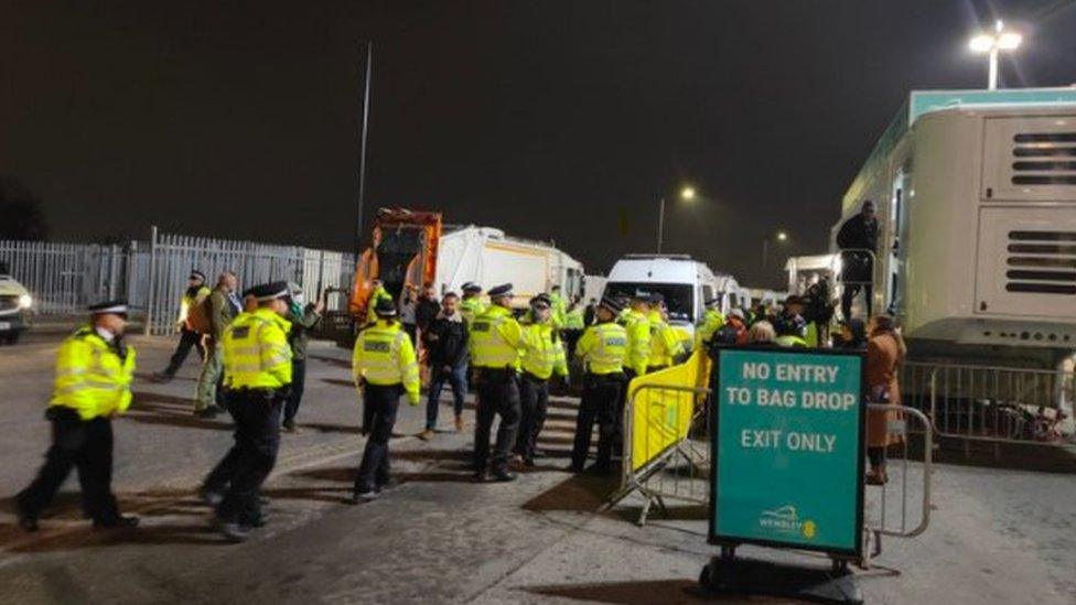 Police at bag check