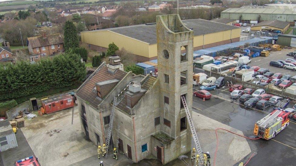 The Dorset and Wiltshire Fire and Rescue Service's training centre in Devizes