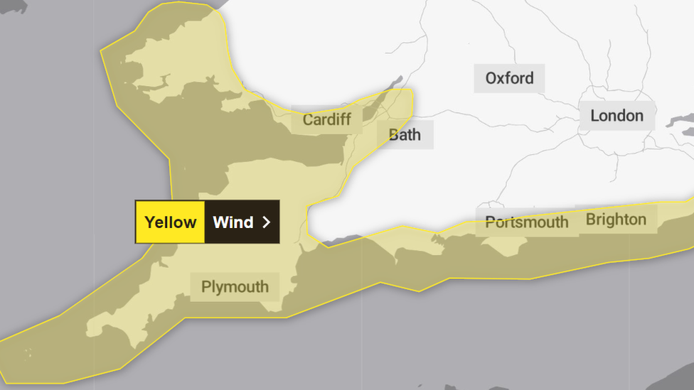 Weather warning map