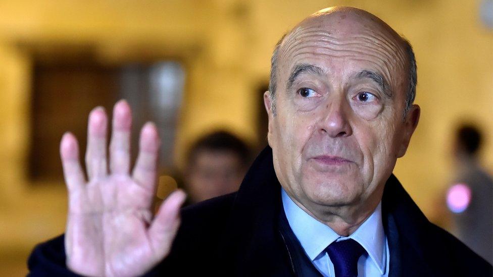 Alain Juppe arrives to a literary meeting in Bordeaux, France, 1 February 2017