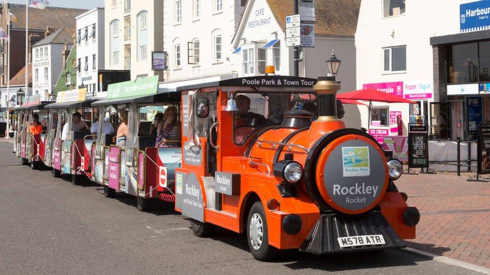 Land train in Poole, Dorset