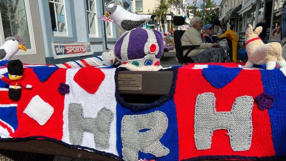 HRH knitting display