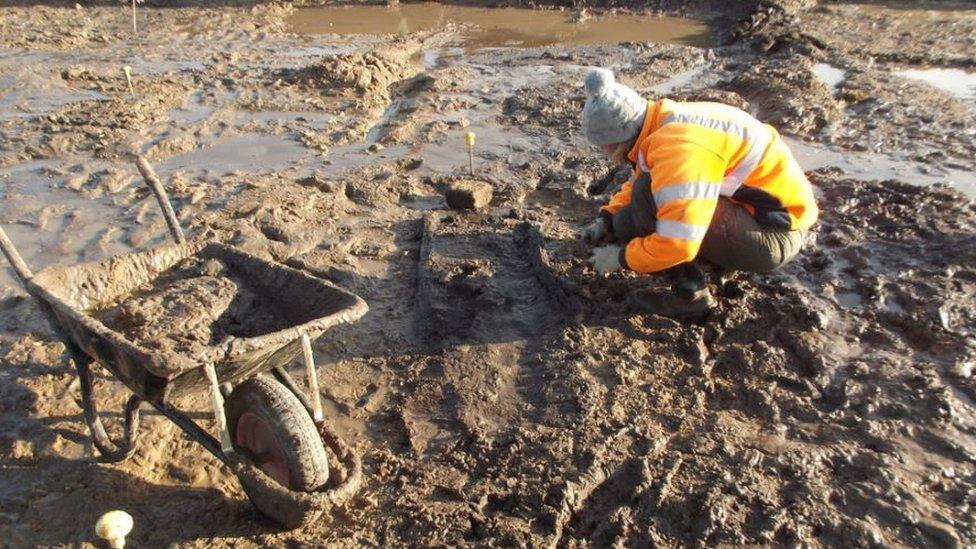 Archaeologist at Great Ryburgh in Norfolk