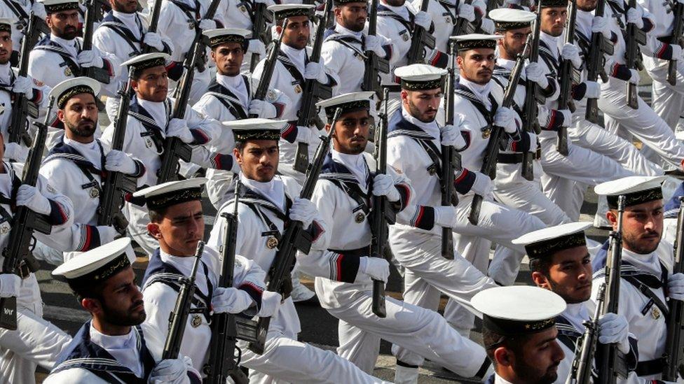 Iran has been holding military parades to mark the start of the 1980-88 Iran-Iraq war