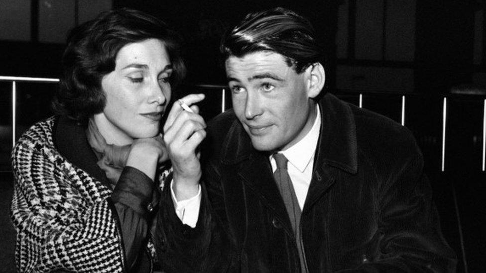 Sian Phillips pictured with husband Peter O'Toole in 1961