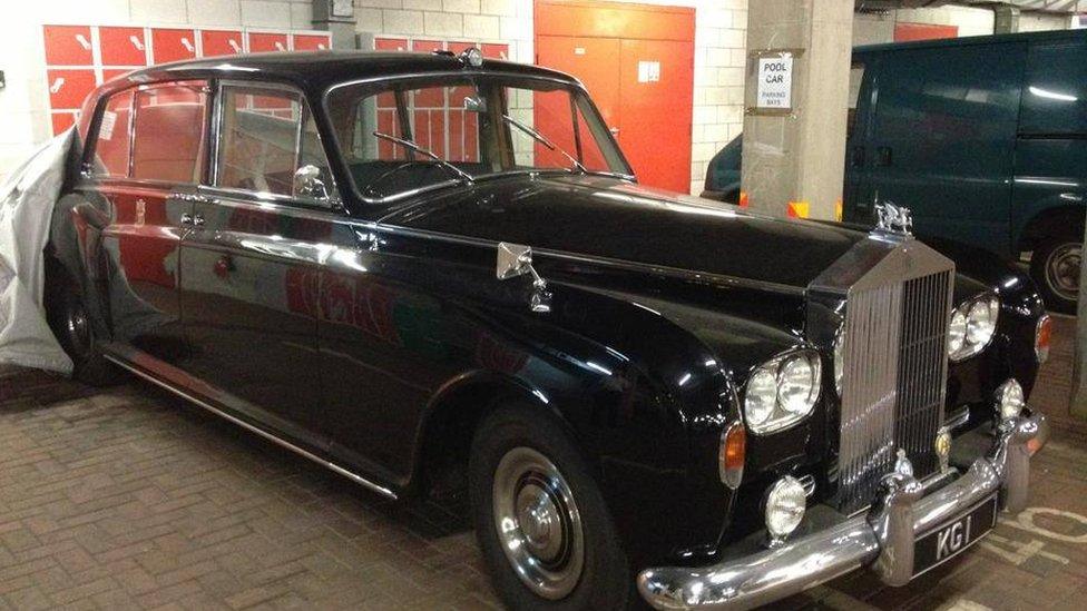 The Rolls Royce Phantom in the underground car park