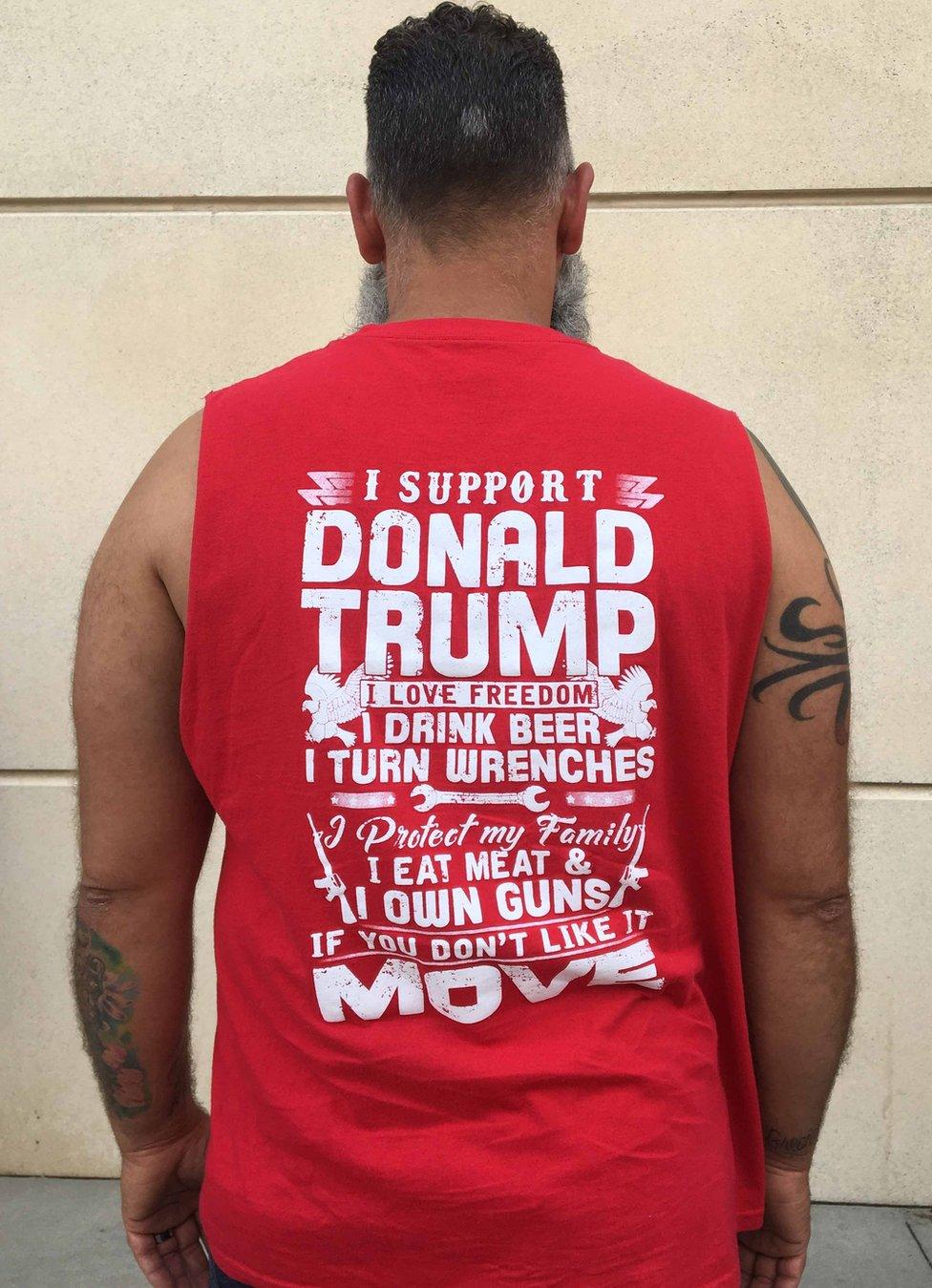 Trump supporters were more than happy to show me their shirts