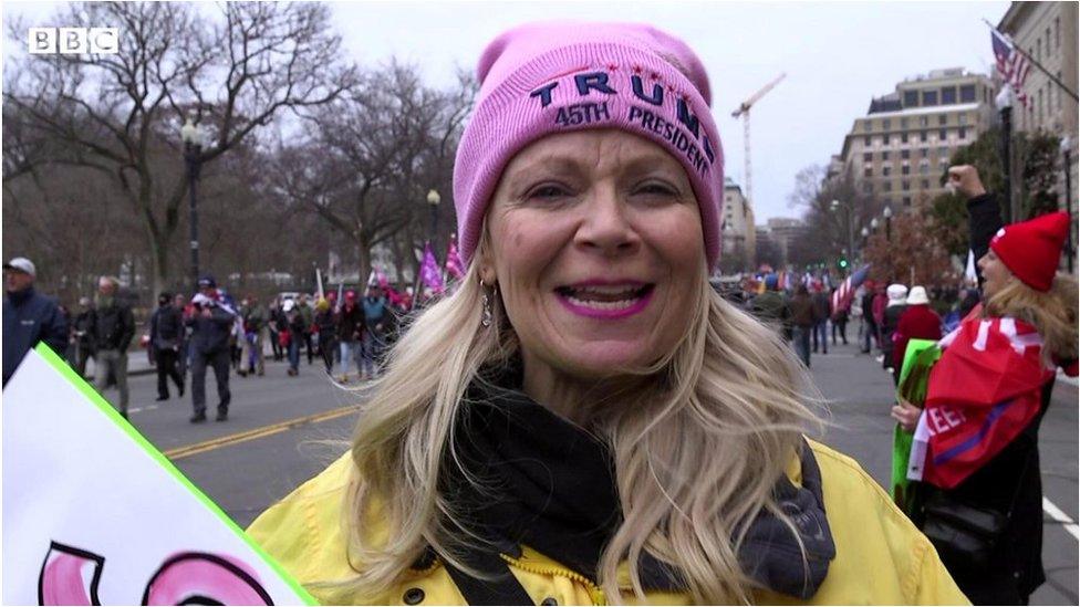 A Trump supporter in Washington