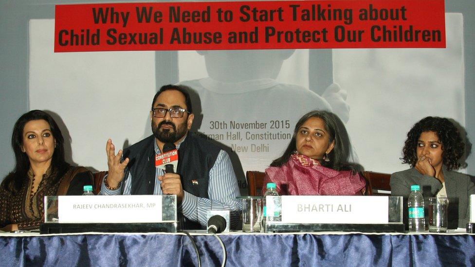 MP Rajeev Chandrasekhar (second from left) at the open house