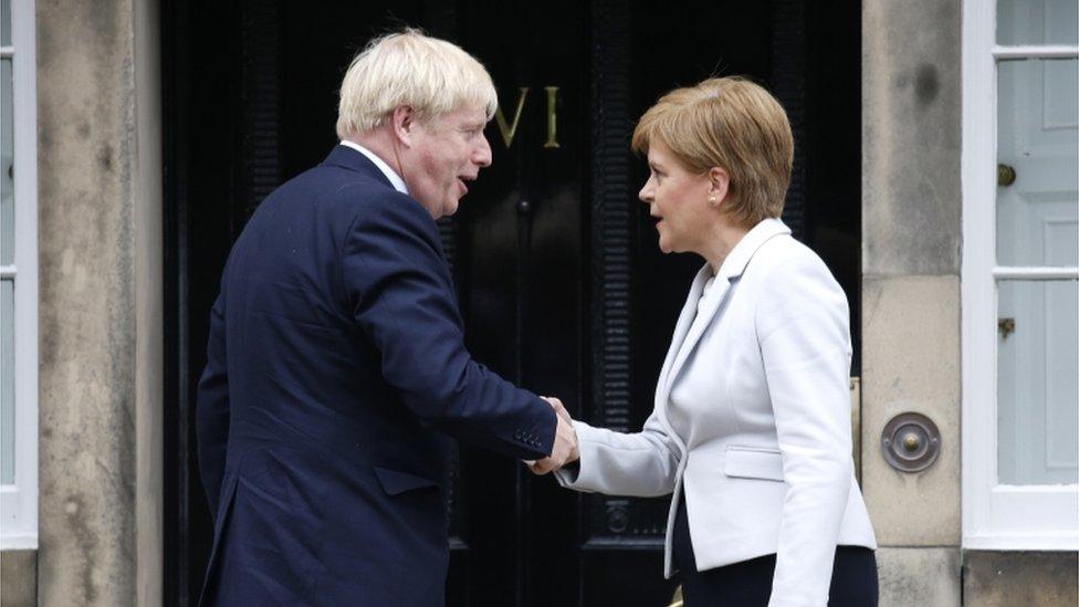 Boris Johnson and Nicola Sturgeon