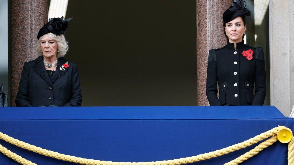 Duchess of Cornwall and Catherine, Duchess of Cambridge at the service