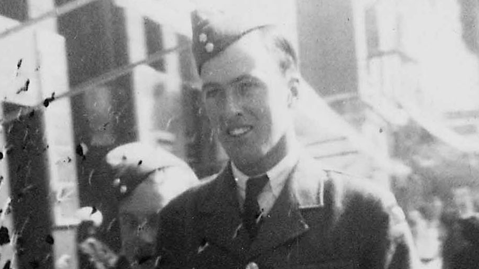 Roald Dahl in his RAF uniform