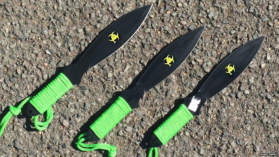 Three zombie killer daggers