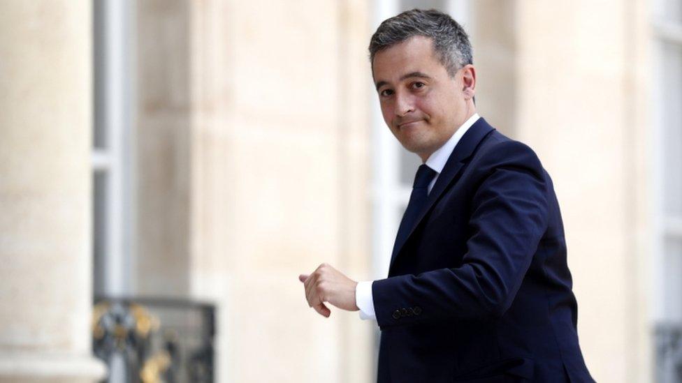 Gérald Darmanin arriving at the Elysée Palace on 7 July