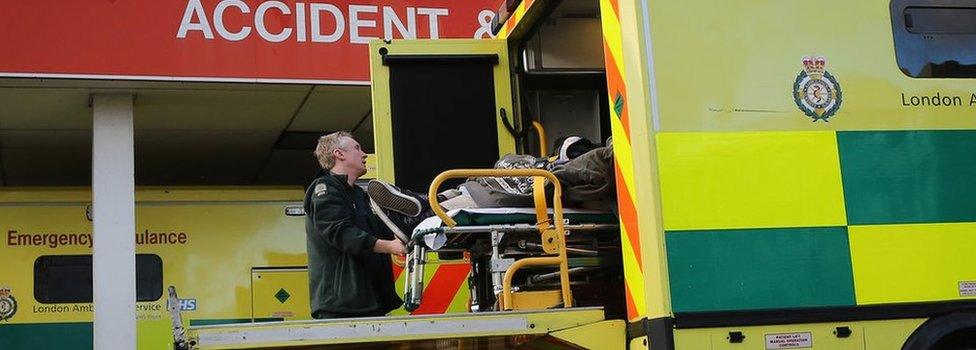 ambulance outside A & E