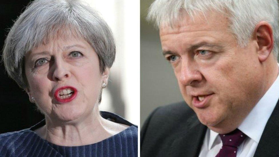 Carwyn Jones and Theresa May