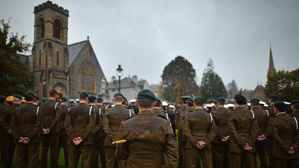 Members of the armed forces and veterans in Fort William, Scotland