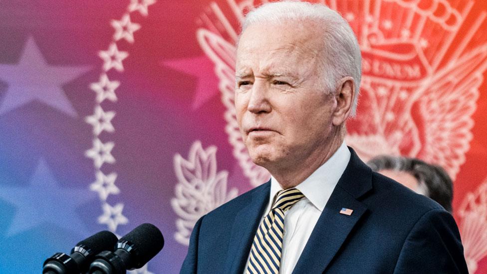 President Joe Biden delivers remarks on Ukraine during an event in the South Court Auditorium at Eisenhower Executive Office Building on the White House Campus on 16 March 2022 in Washington, DC