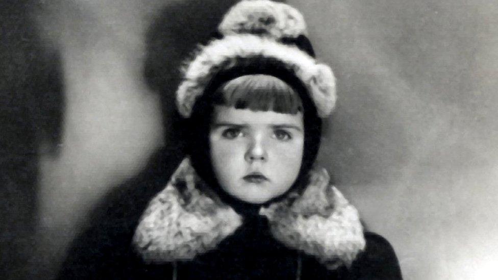 Vaira aged five in Riga, Latvia, in 1942