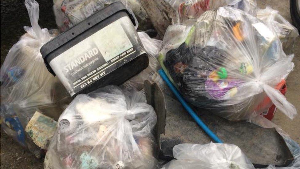 Litter from Barmouth Beach