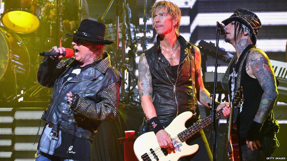 Axl Rose, Duff McKagan and DJ Ashba