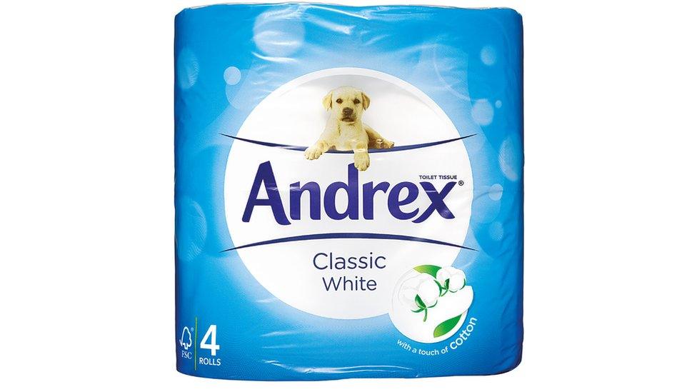 A packet of Andrex toilet roll