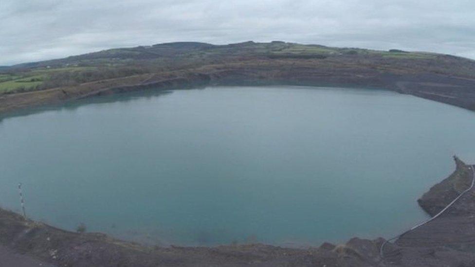 Margam open cast pit site