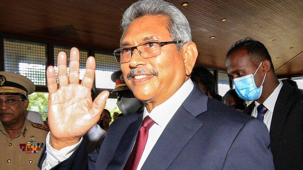 Sri Lankan president Gotabaya Rajapaksa in August 2020