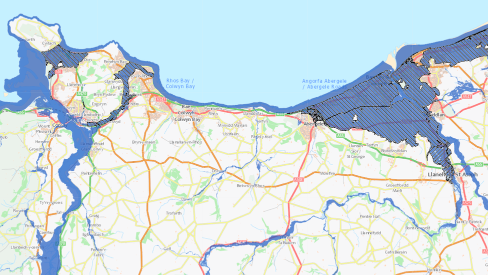 North Wales coastal Tan15 areas