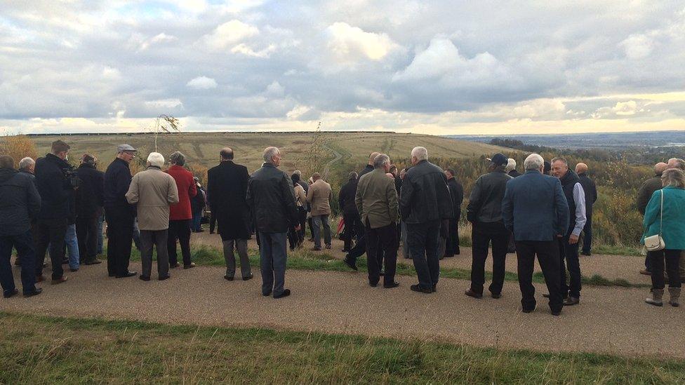 Miners in country park