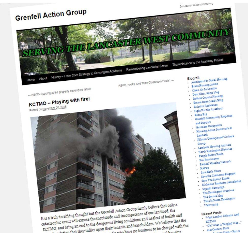 Grab from Grenfell Action Group blog