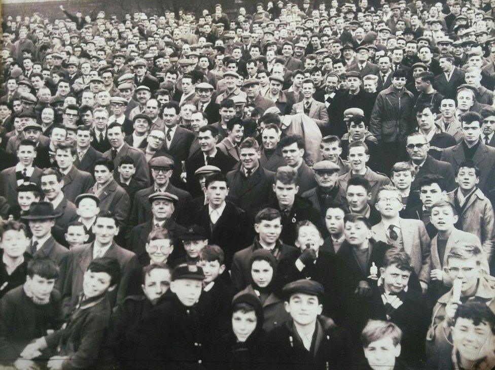 Crowd of people at a football match