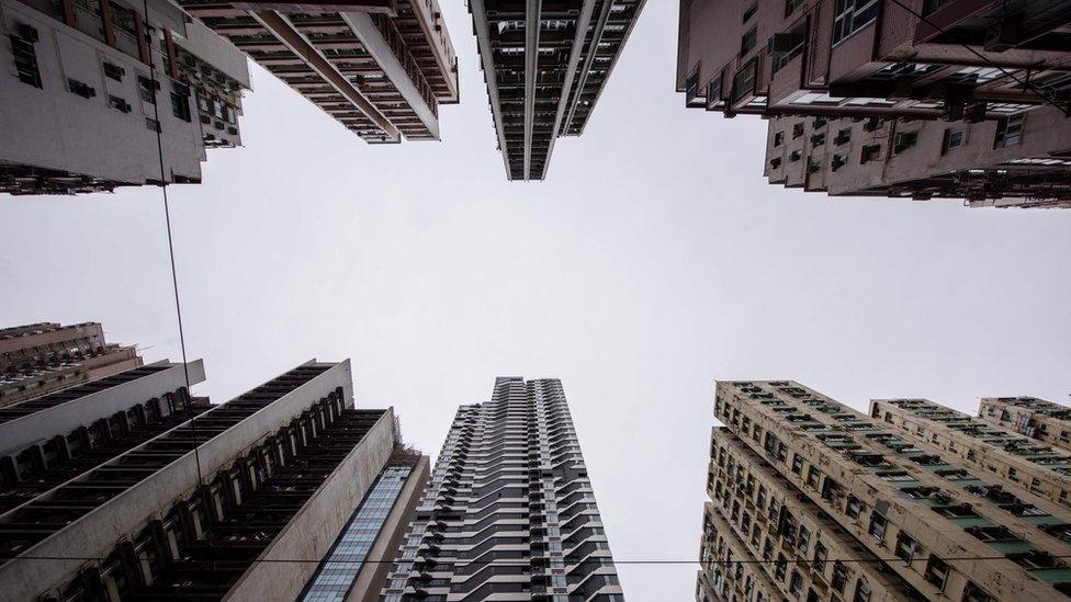 Hong Kong apartment blocks