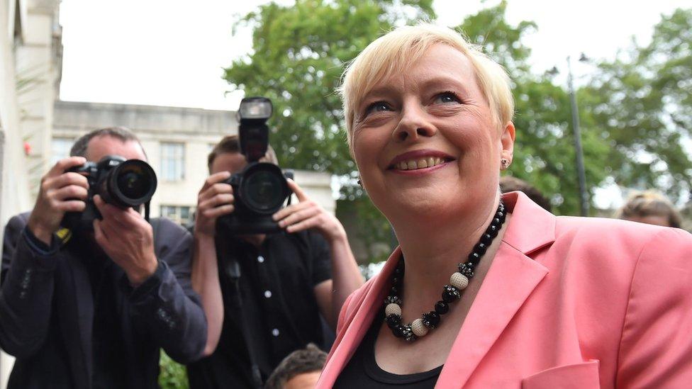 Angela Eagle arrives to launch her Labour leadership bid at the Institution of Engineering and Technology in London