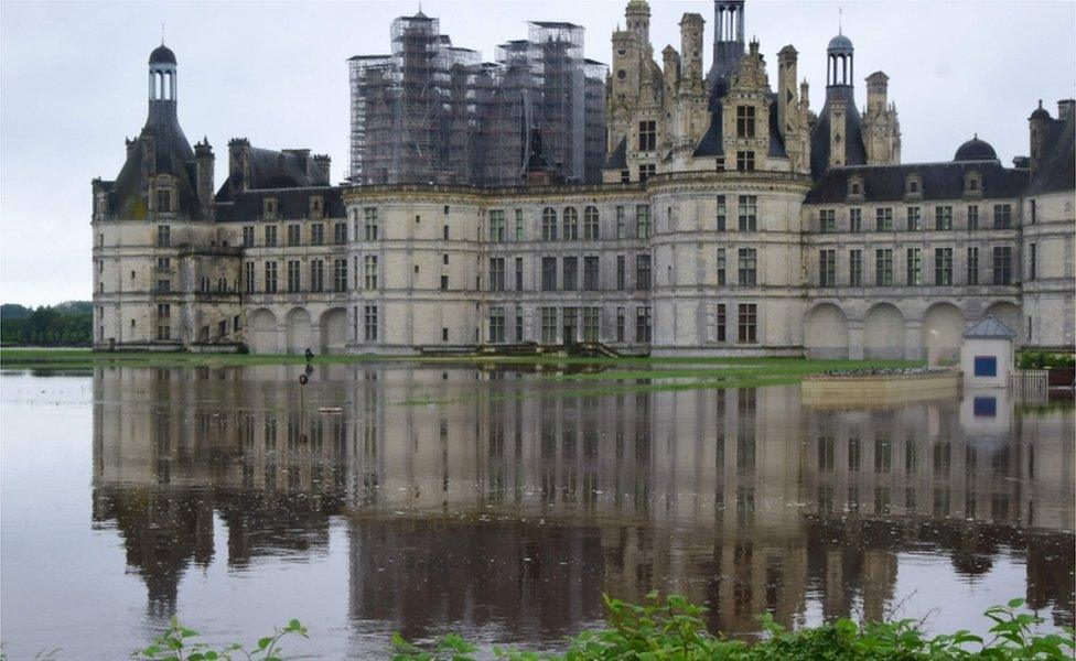 Chambord castle in central France, 1 June