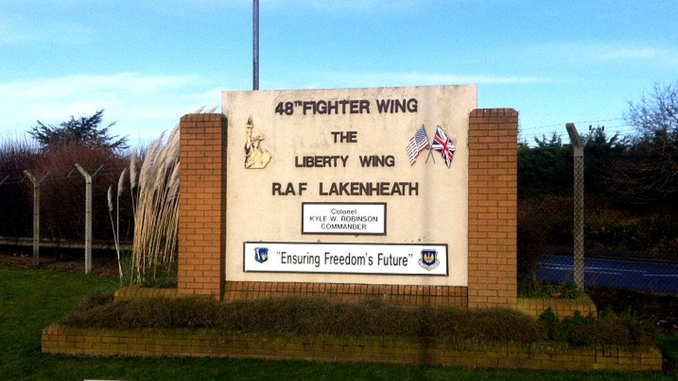 RAF Lakenheath's entrance