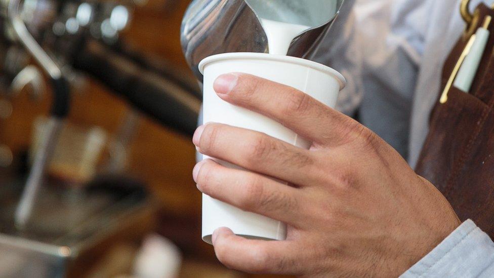 A barista pours coffee into a cup in Tokyo, Japan, 20 May 2016