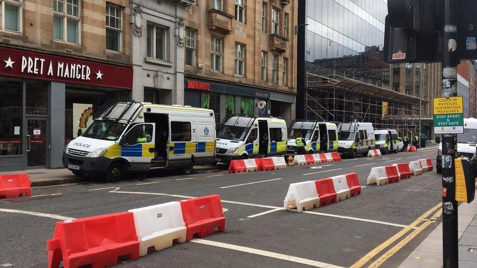 Police at George Square