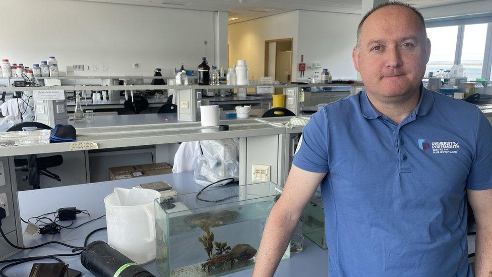 Prof Alex Ford, University of Portsmouth, pictured in a laboratory