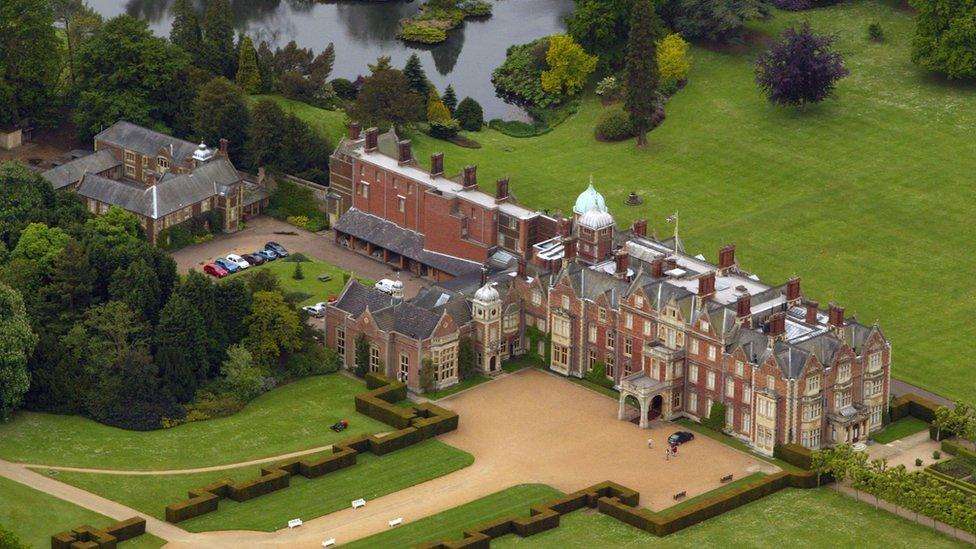 Ariel view of Sandringham Estate, Norfolk