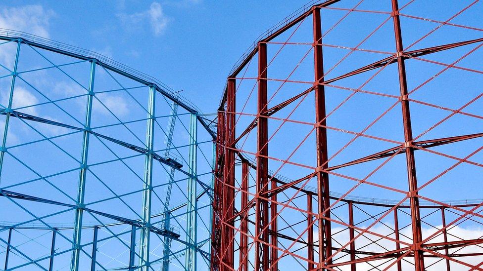 The remaining gas holders at the Windsor Street site