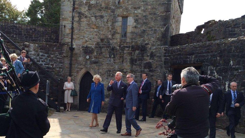 Royal couple arrive at Donegal Castle