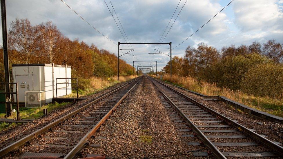 Brexit train protest Yaxley Cambridgeshire