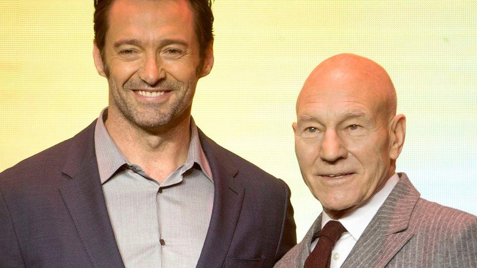 Hugh Jackman and Patrick Stewart