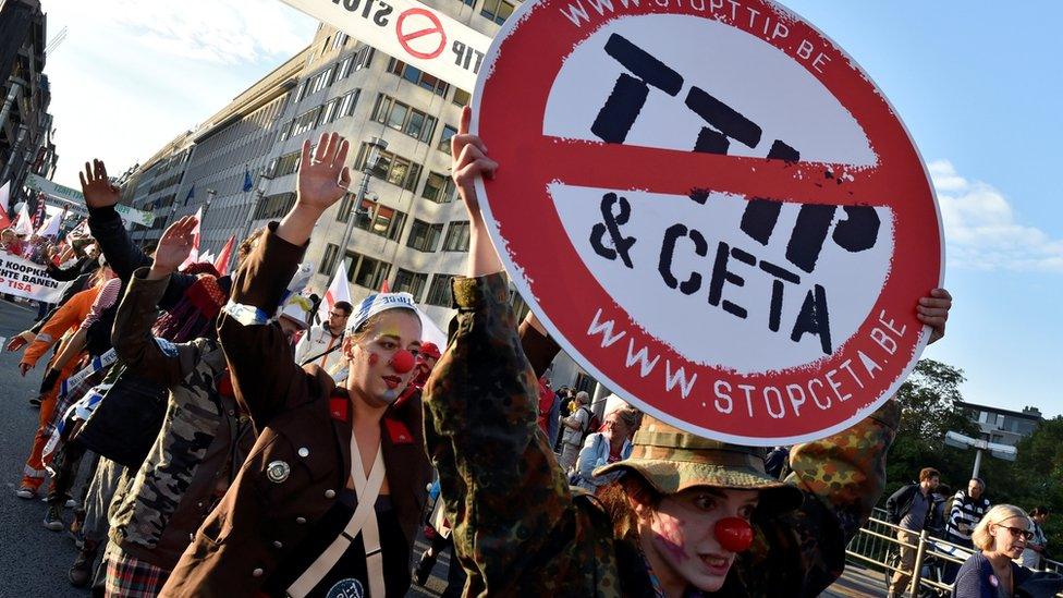 Anti-TTIP march in Brussels, 20 Sep 16