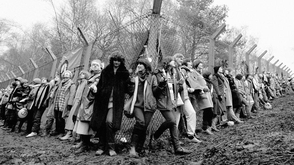 Thousands of women were involved with in the Greenham Common peace camp over its 19 year existence