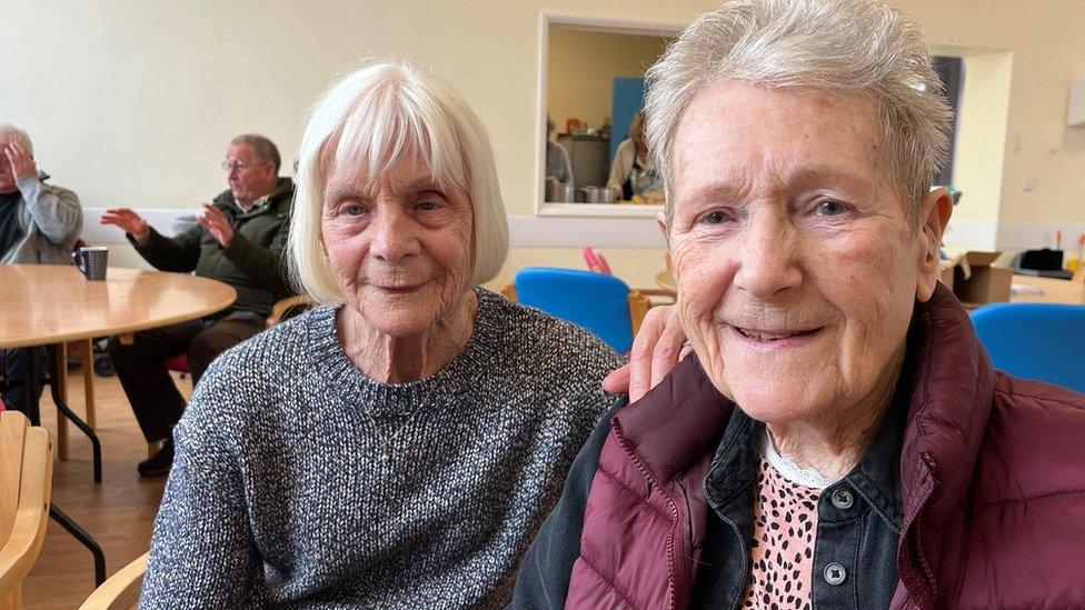 Georgina Hughes, 85 and Eileen Selby, 98